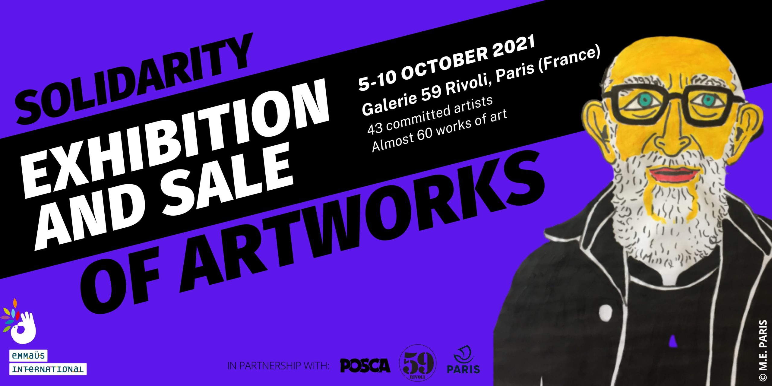 Solidarity sale: contemporary art exhibition for Emmaus International.