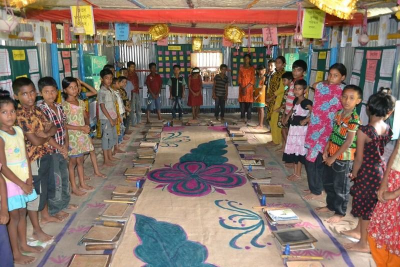 Schools are near the children’s houses, so they can come to school very easily.