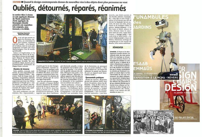 Dans l’un et l’autre cas, les uns comme les autres réattribuent une seconde vie à toutes ces choses si bien traitées par Georges Pérec. Le Mouvement Emmaüs assure bien cette synthèse. Les objets extraordinaires qui ont été produits étonnent, voire choquent par leur non-conformité à la norme. Ils sont également le résultat d’assemblages, constitués d’éléments de nature et de destinations différentes, rendus solidaires. Ces productions sont bien la métaphore de l’expérience vécue à Magny-Cours. Par leur travail, leurs réflexions, leurs échanges durant ce court laps de temps, les étudiants et les compagnons ont créé un fabuleux assemblage qui démontre que, si différent que l’on soit, l’on peut vivre ensemble en se découvrant mutuellement. C’est la rencontre qui transforme les chemins obscurs en allées de lumière. Dans la détresse comme dans le bonheur, chaque être humain a une dignité incommensurable.
