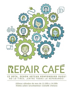 Pancarte du Repair Café à Geltoki