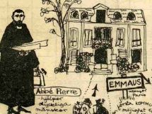 El abbé Pierre en las caricaturas