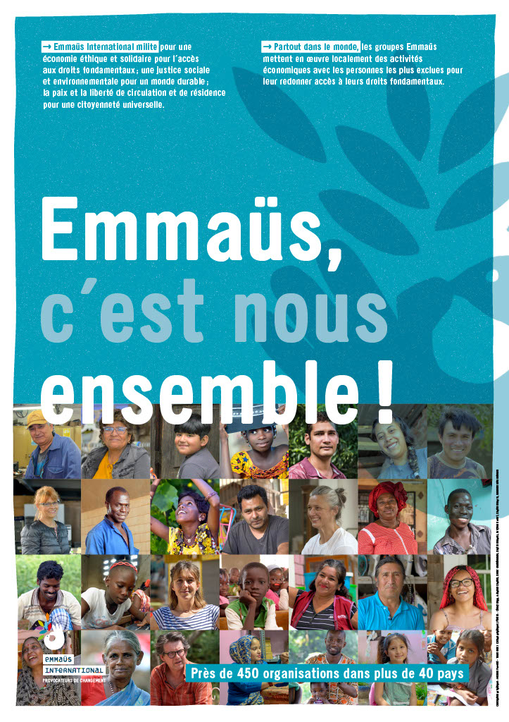 Affiche Emmaüs c'est nous ensemble !